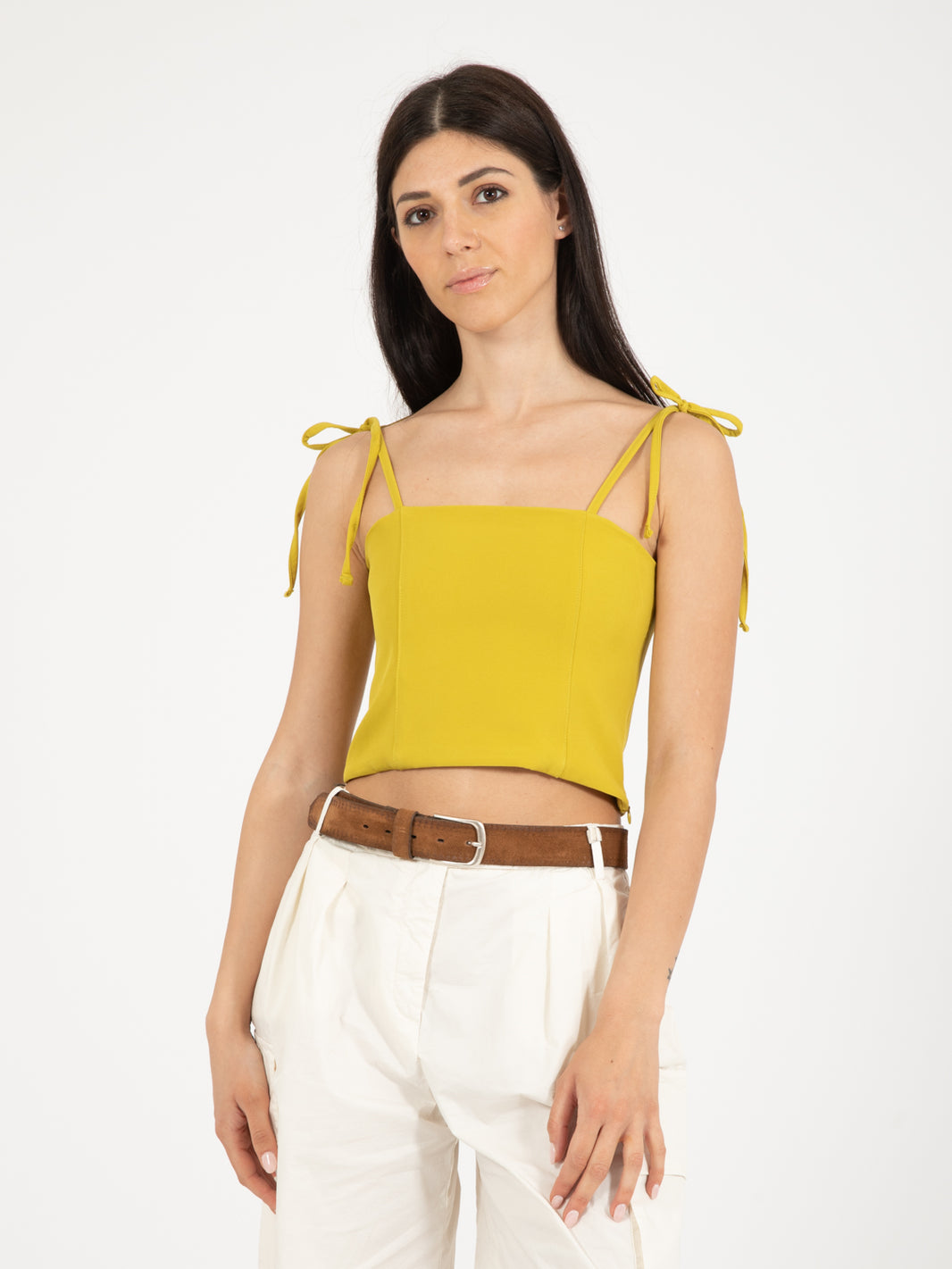 Top Dayana con laccetti lime