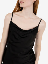 Black satin top