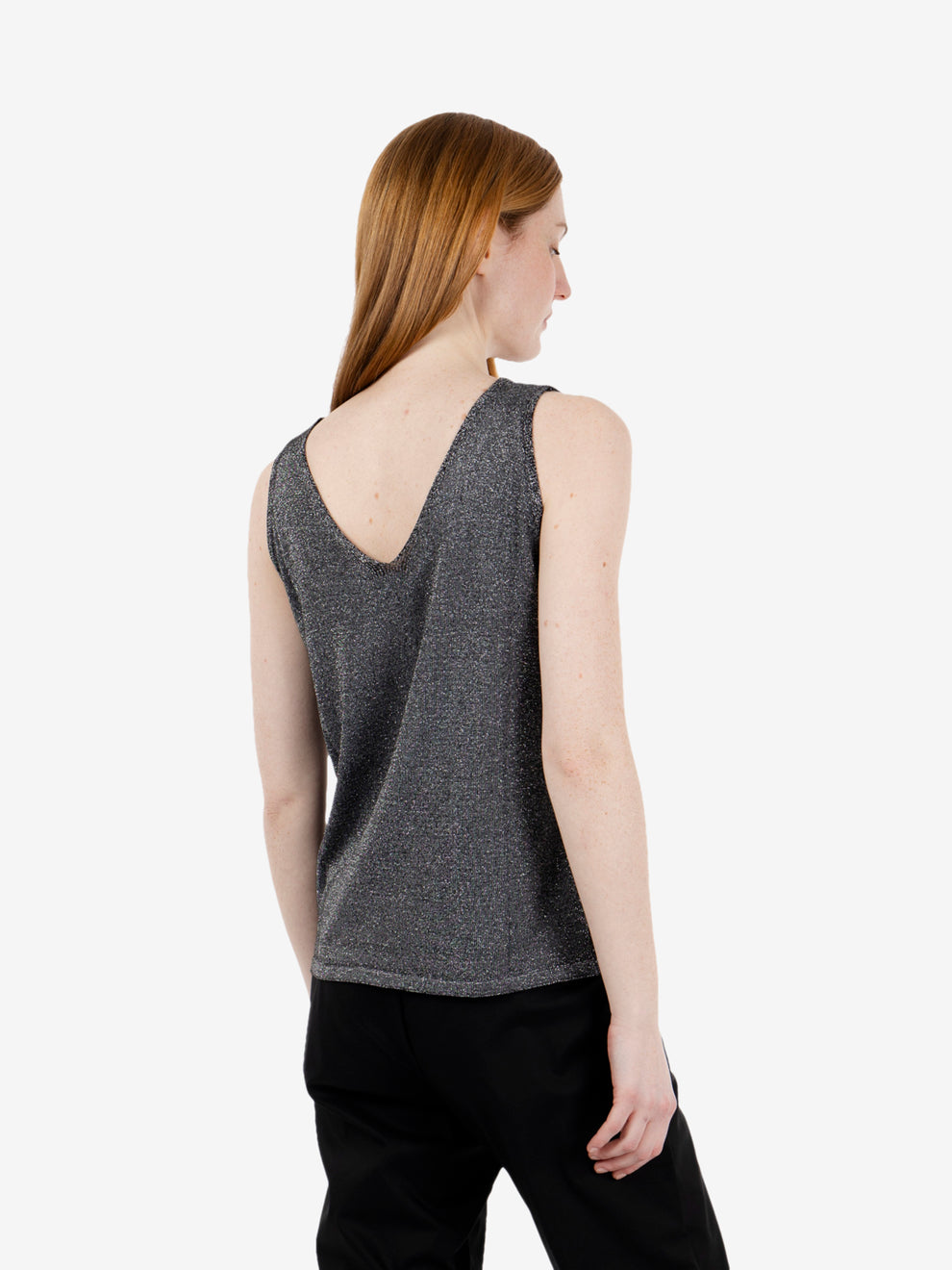 Top lurex nero
