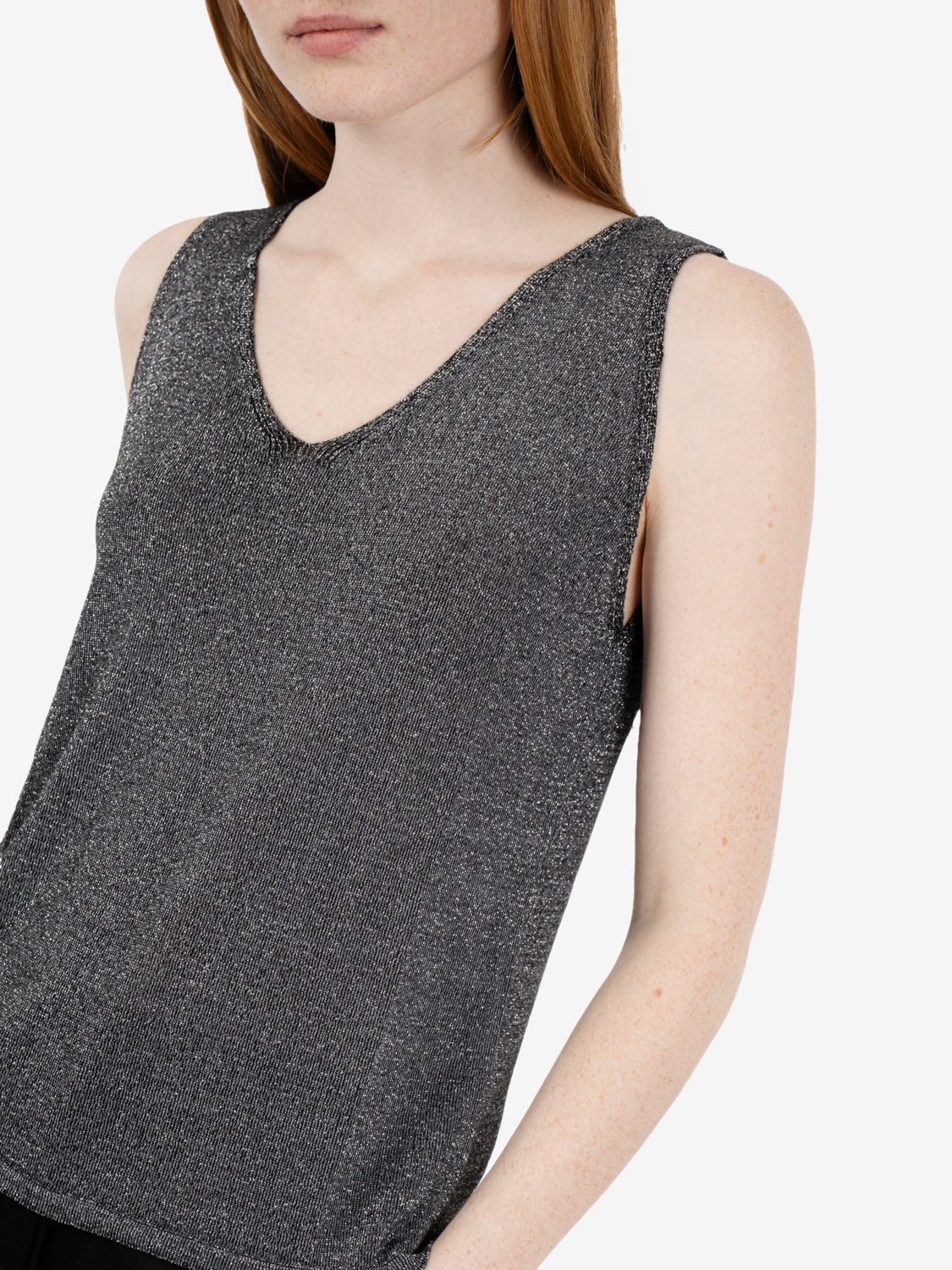 Top lurex nero