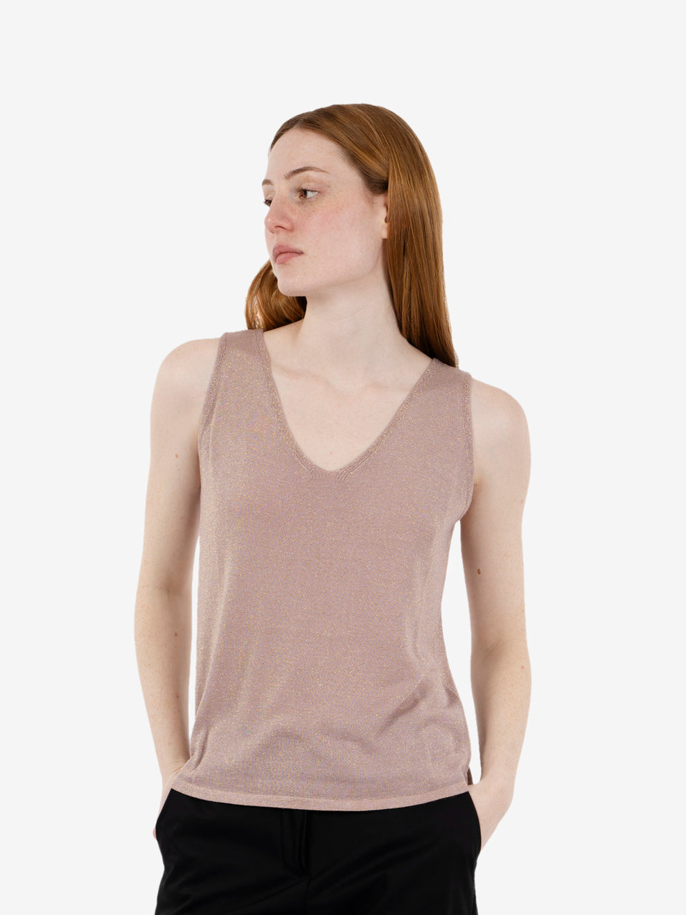 Top lurex rosa