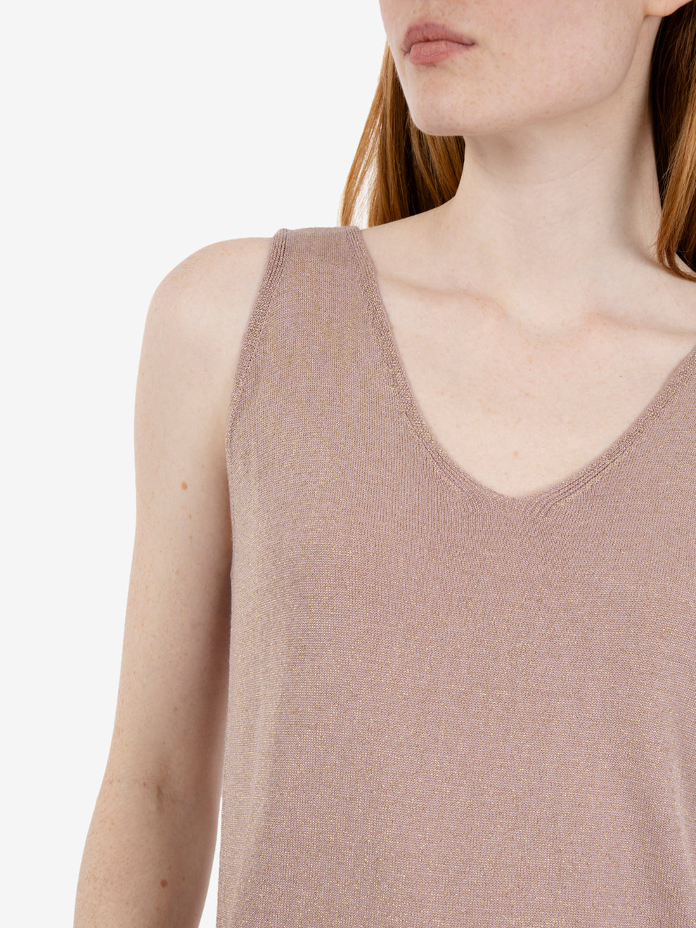 Top lurex rosa