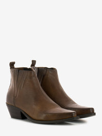 Tronchetti bassi tex in pelle legno