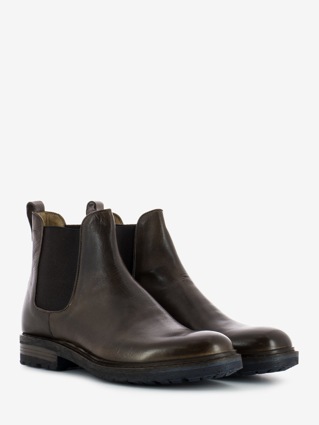 Tronchetti beatles in pelle marrone