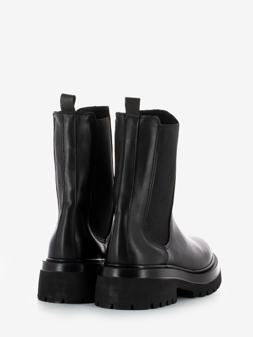 Tronchetti beatles in pelle nero