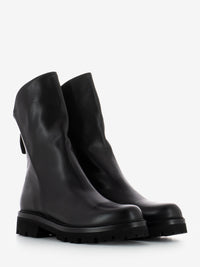 Tronchetti combat zip nabuk nero