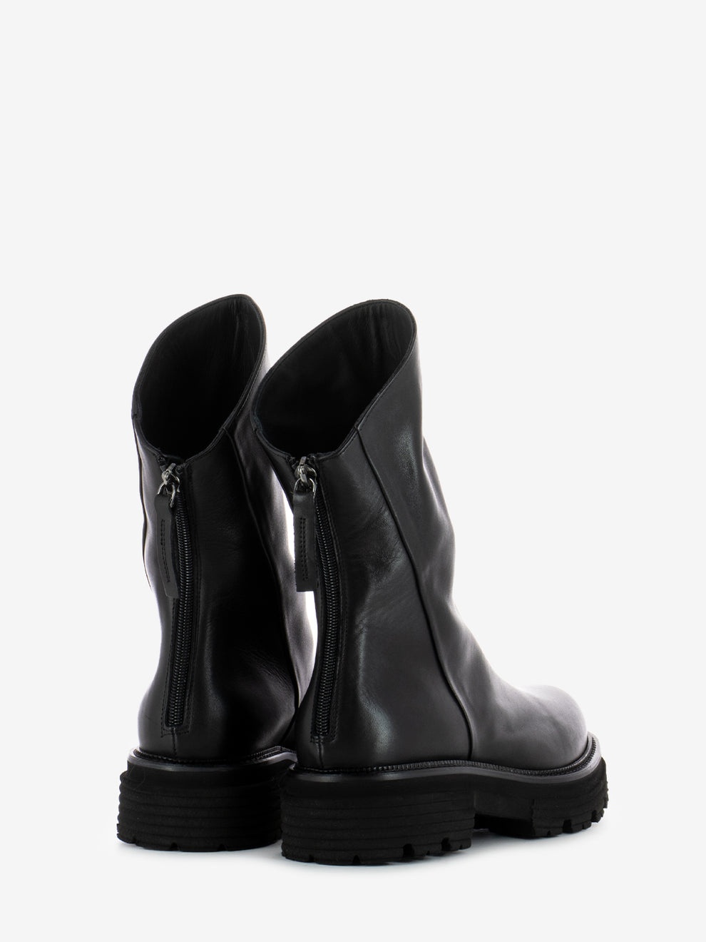 Tronchetti combat zip nabuk nero