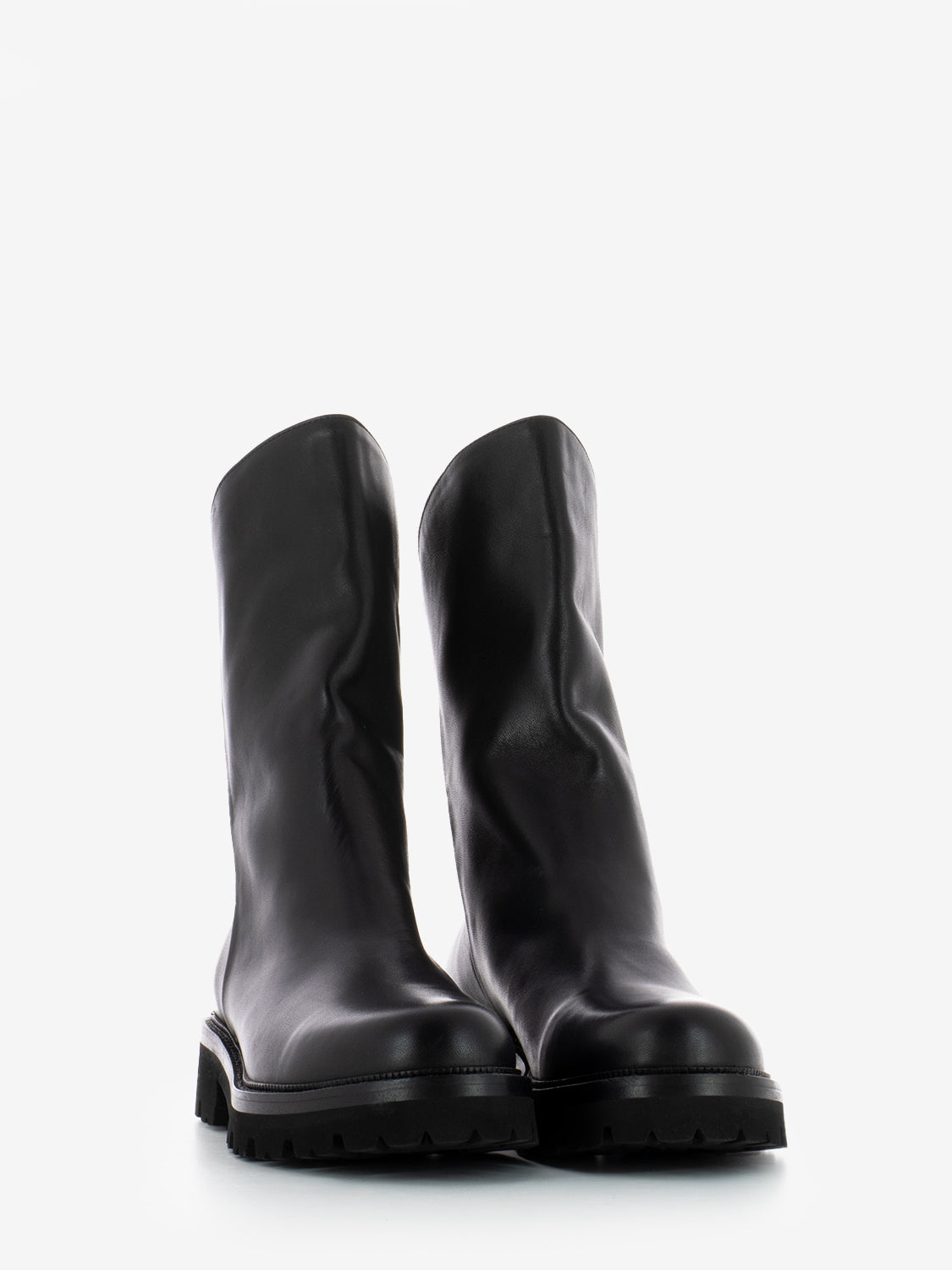 Combat zip ankle boots in black nubuck