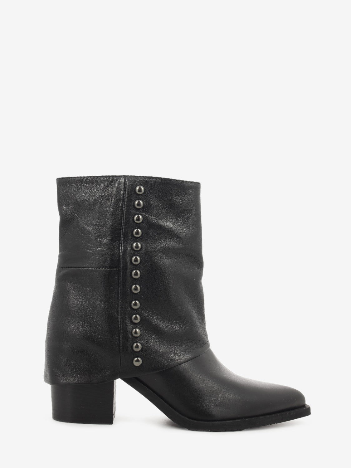 Dustin black leather ankle boots
