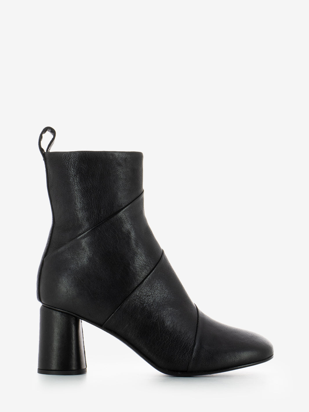Black wash nappa ankle boots