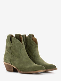 Tex suede moss ankle boots