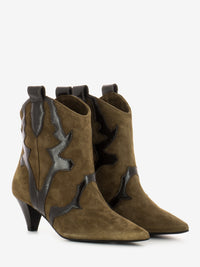 Tronchetto in camoscio bruciato