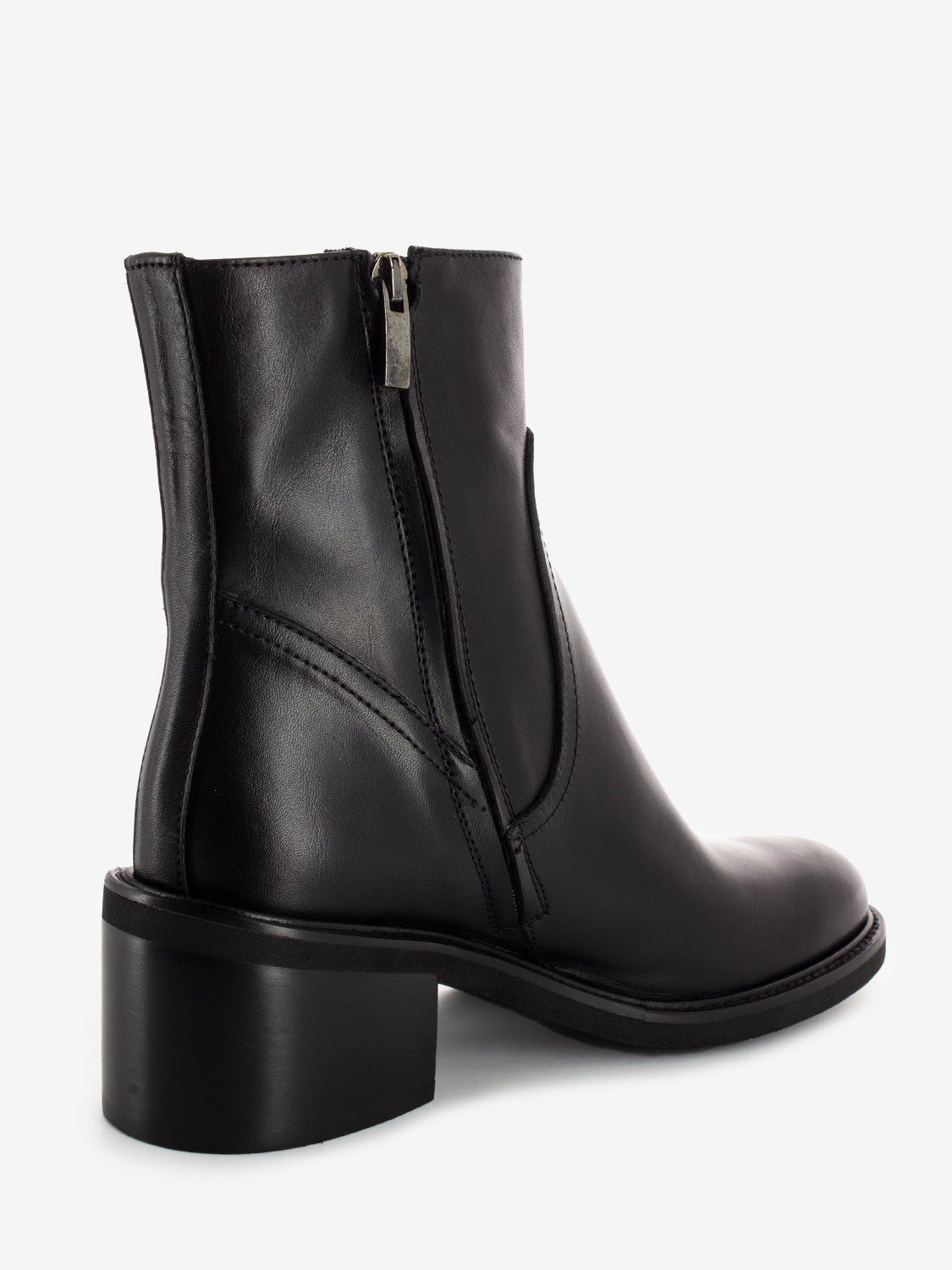Tronchetto Nora in pelle nero