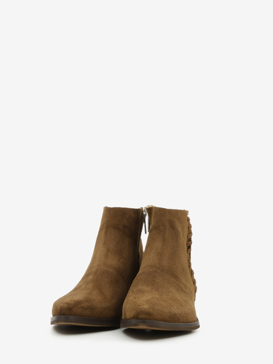 Tronchetto texano in suede cioccolato