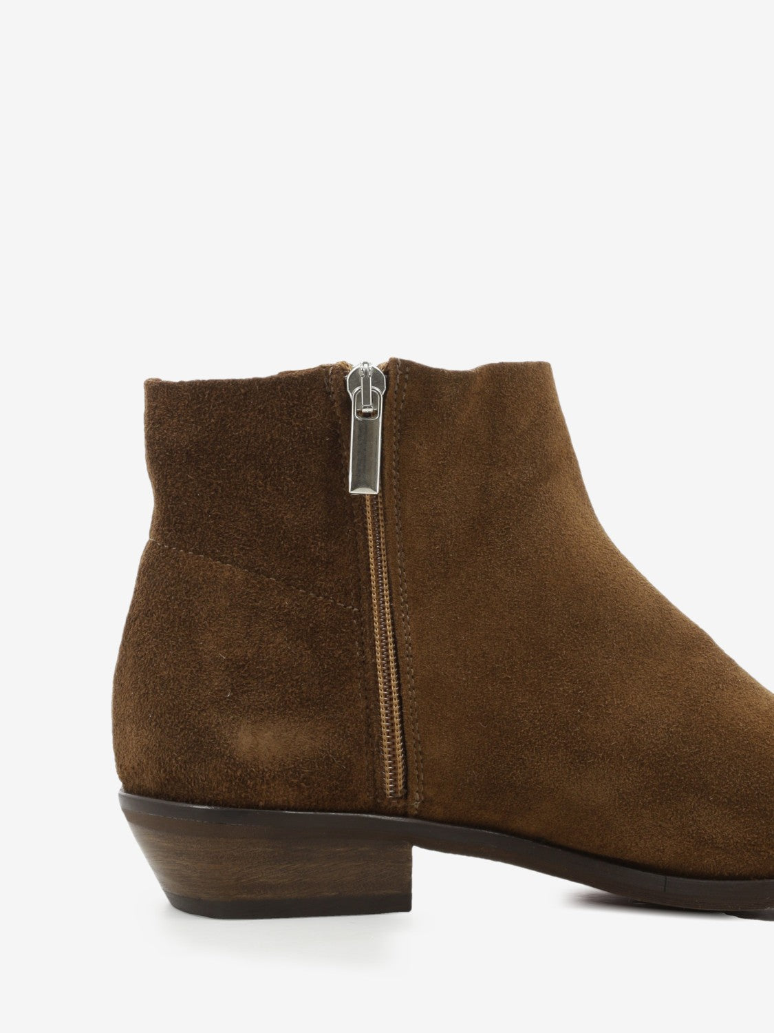 Tronchetto texano in suede cioccolato