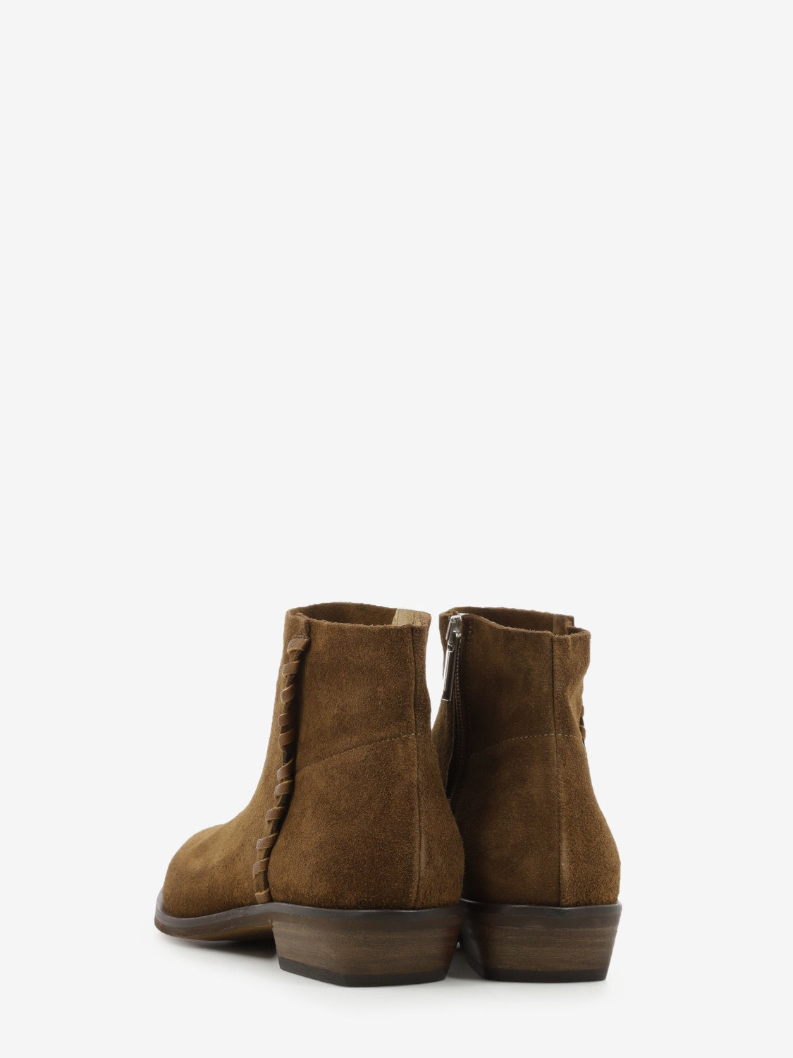 Tronchetto texano in suede cioccolato