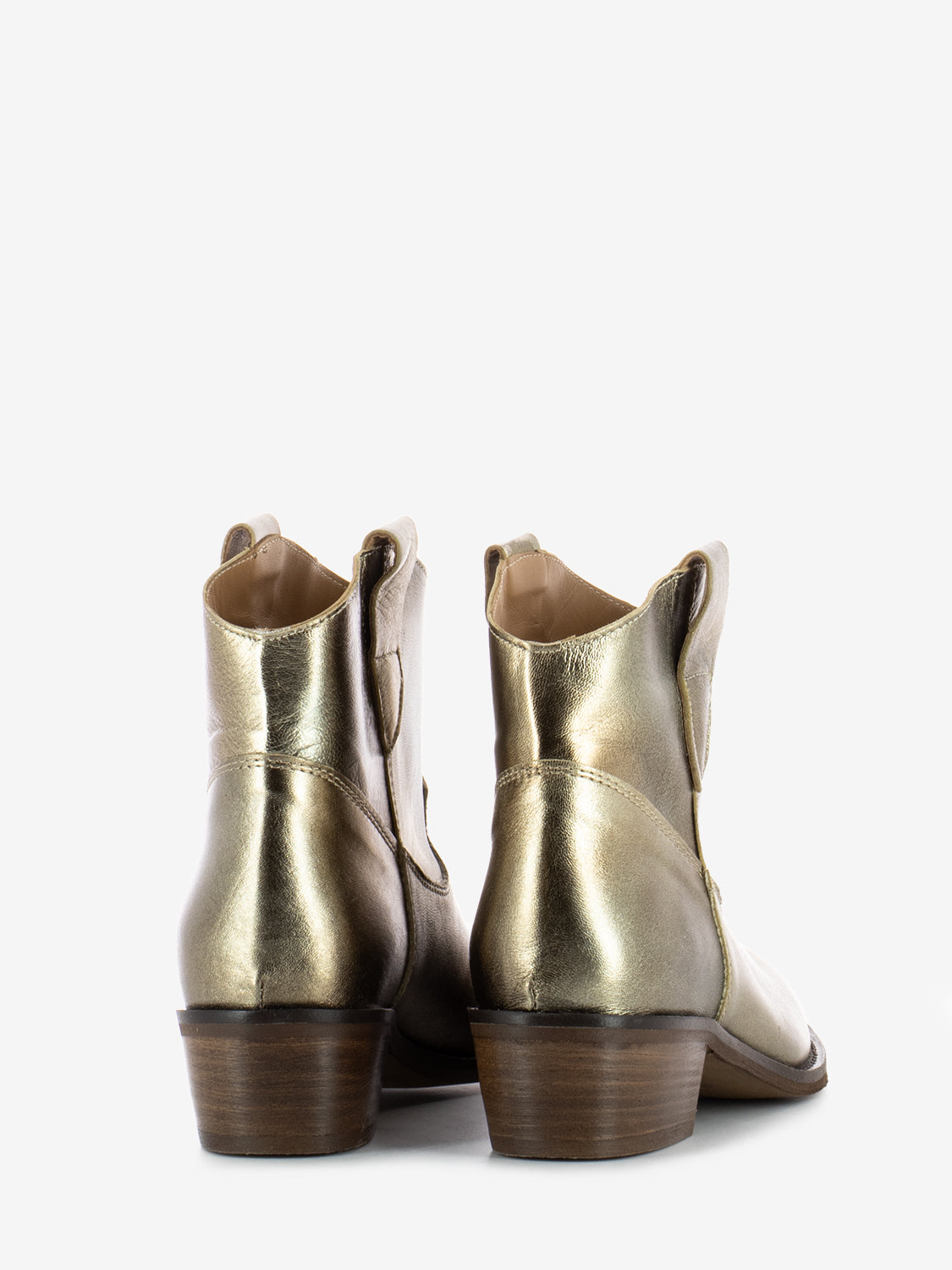 Tronchetto texano laminato bronzo