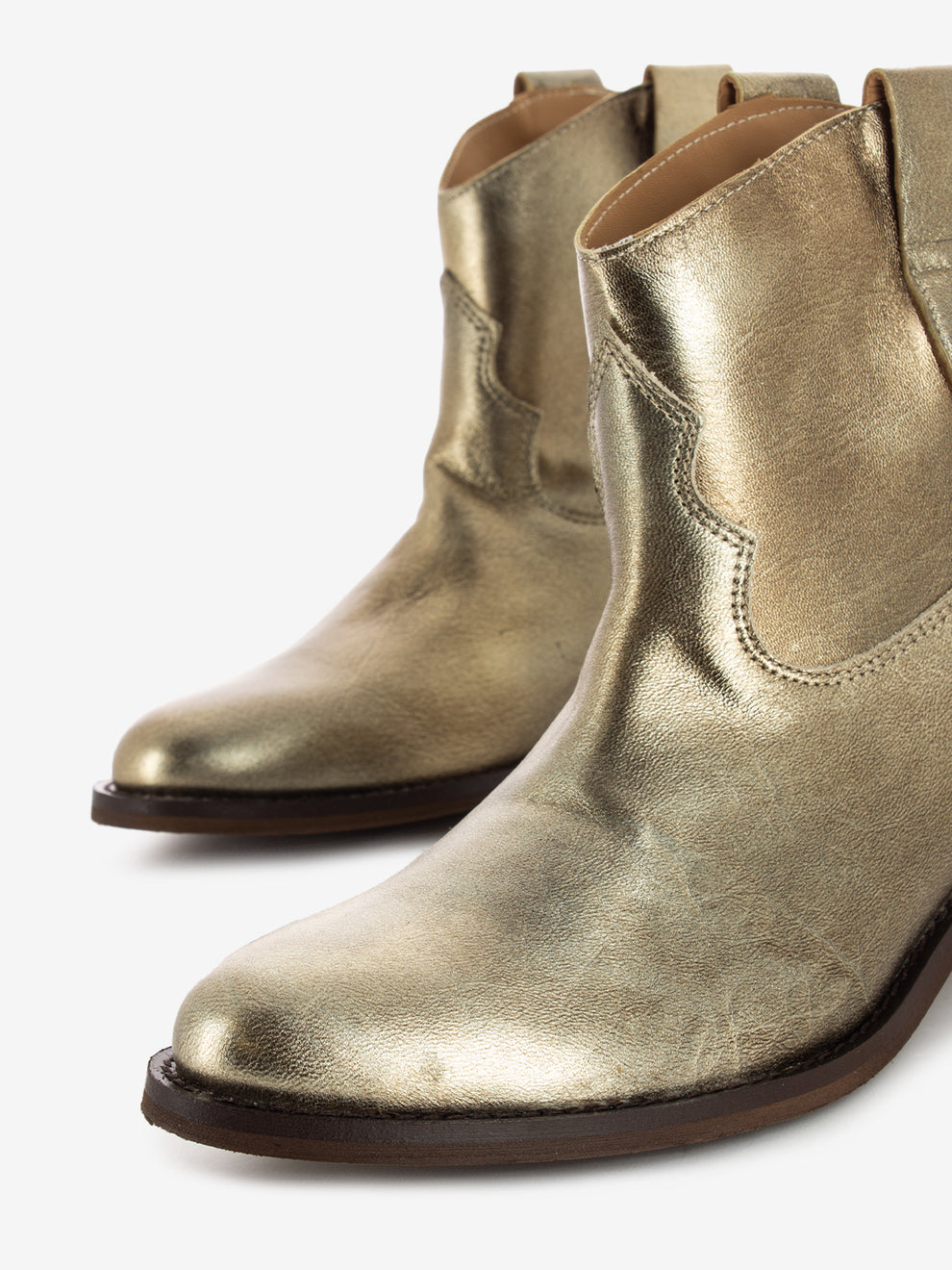 Tronchetto texano laminato bronzo