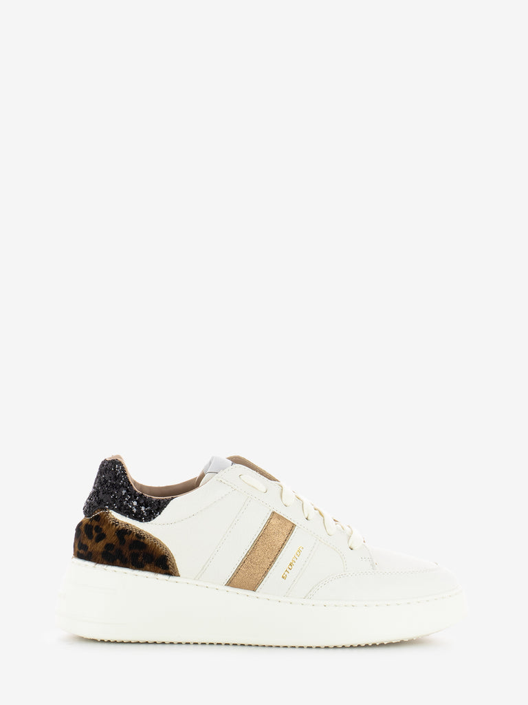 STOKTON - Sneakers Jungle in pelle bianco