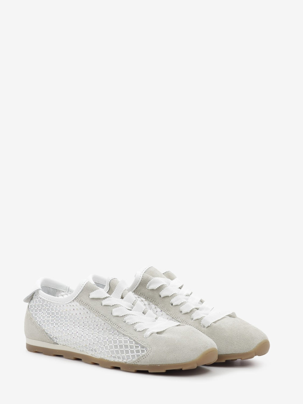 Sneakers Net strass bianco / beige
