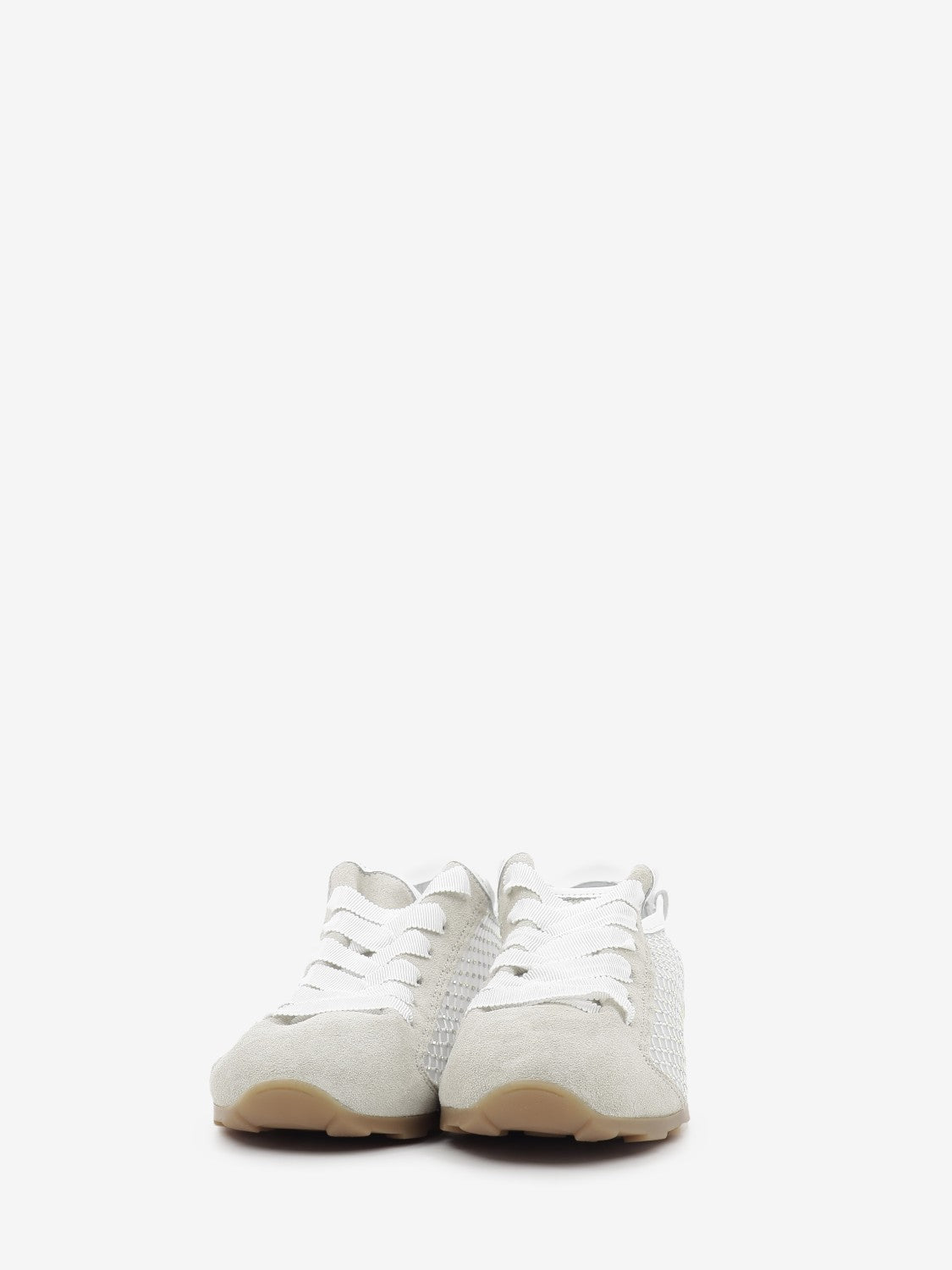 Sneakers Net strass bianco / beige