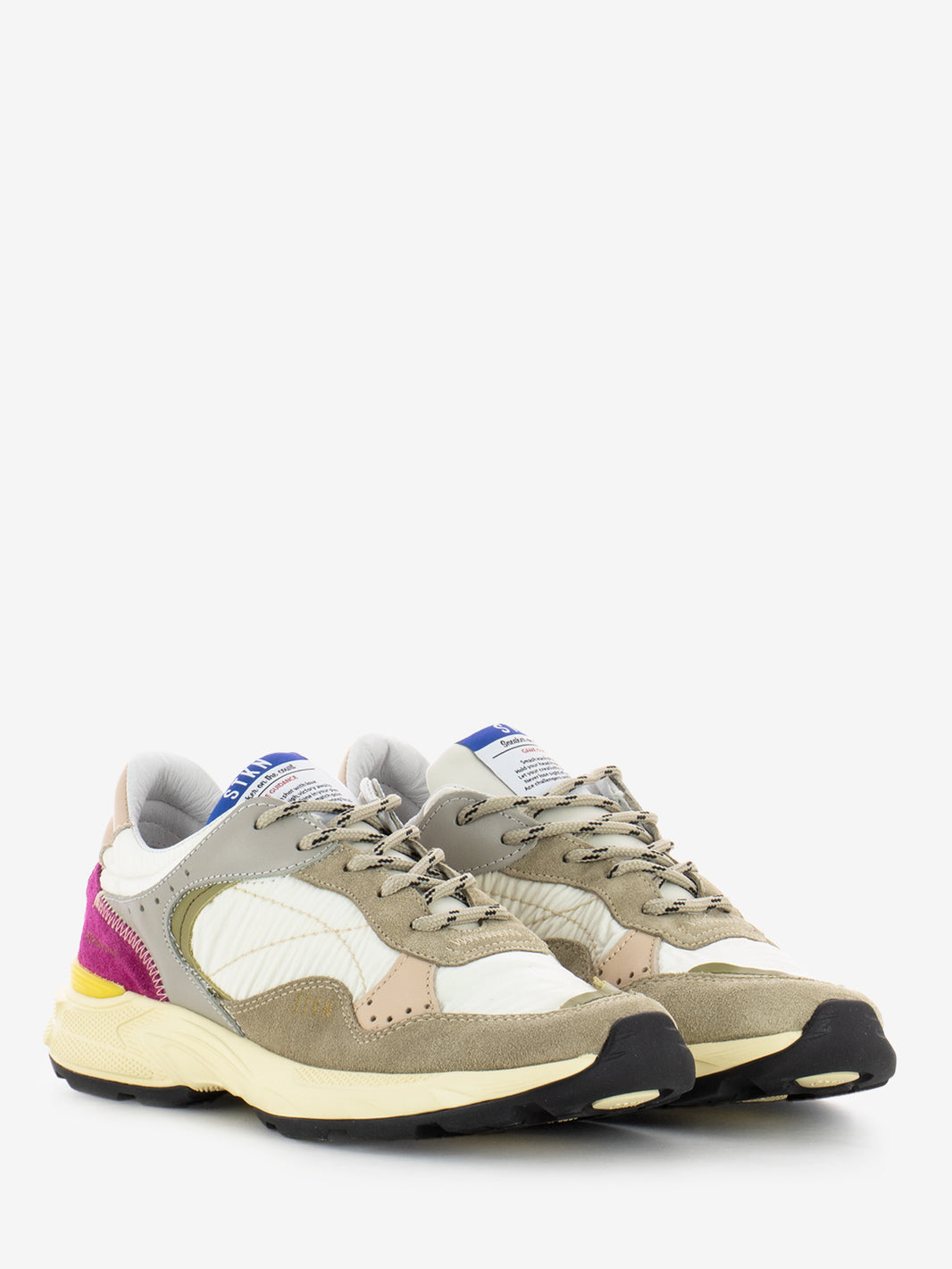 Sneakers reverse in camoscio e tessuto pokè