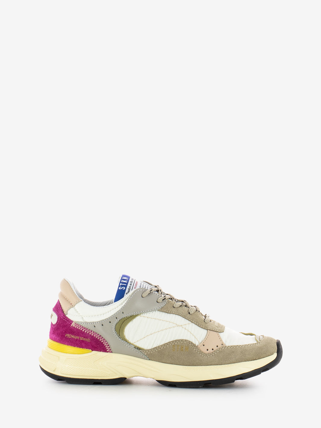 Sneakers reverse in camoscio e tessuto pokè