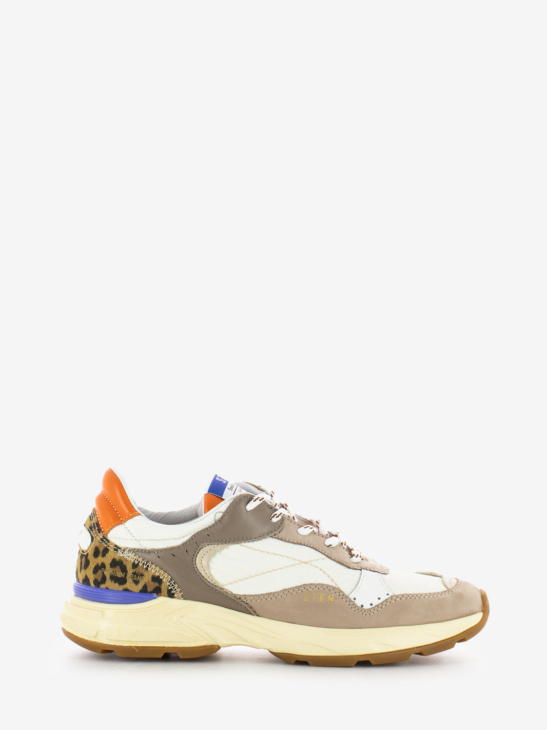 Sneakers reverse in camoscio e tessuto safari