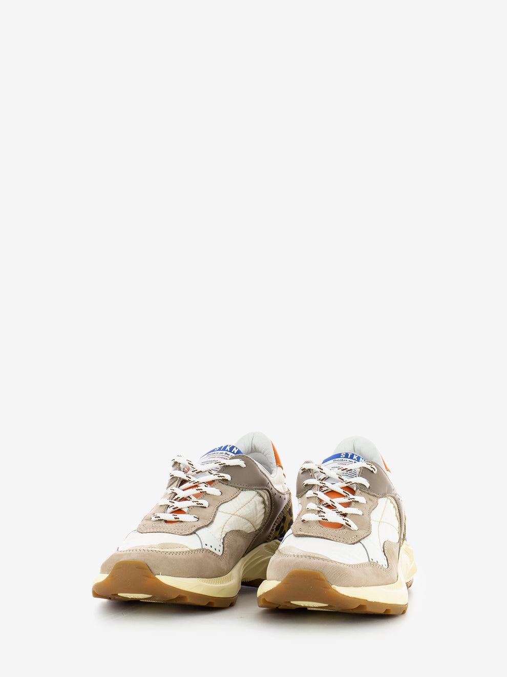 Sneakers reverse in camoscio e tessuto safari