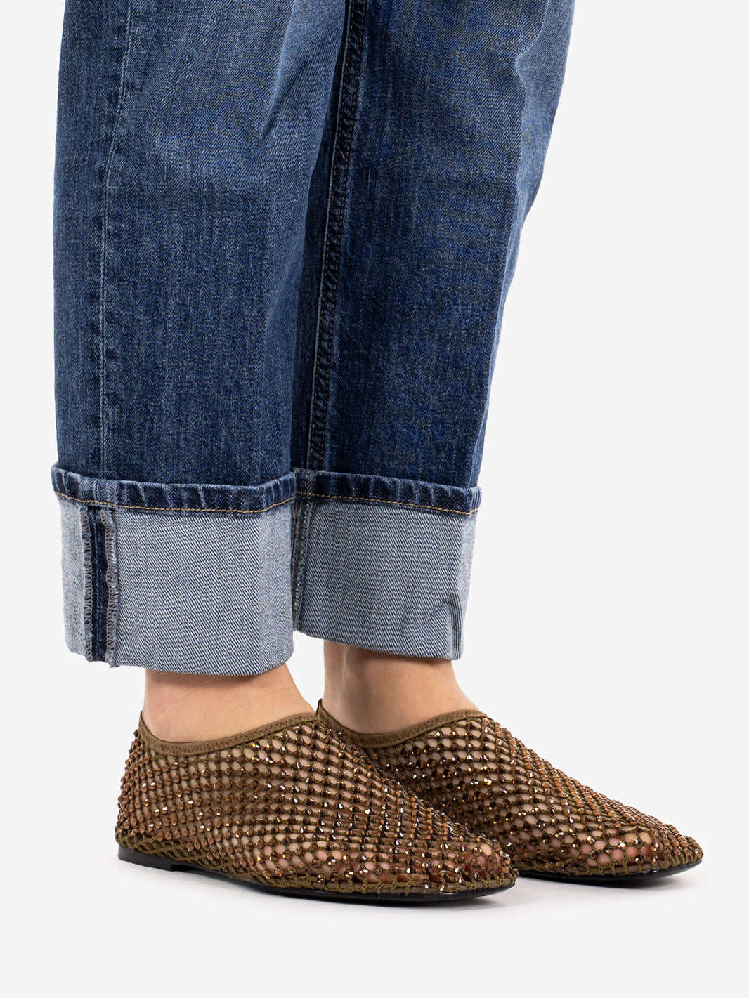 Ballerine a rete con strass army