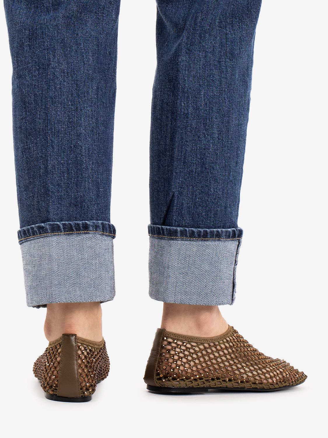 Ballerine a rete con strass army