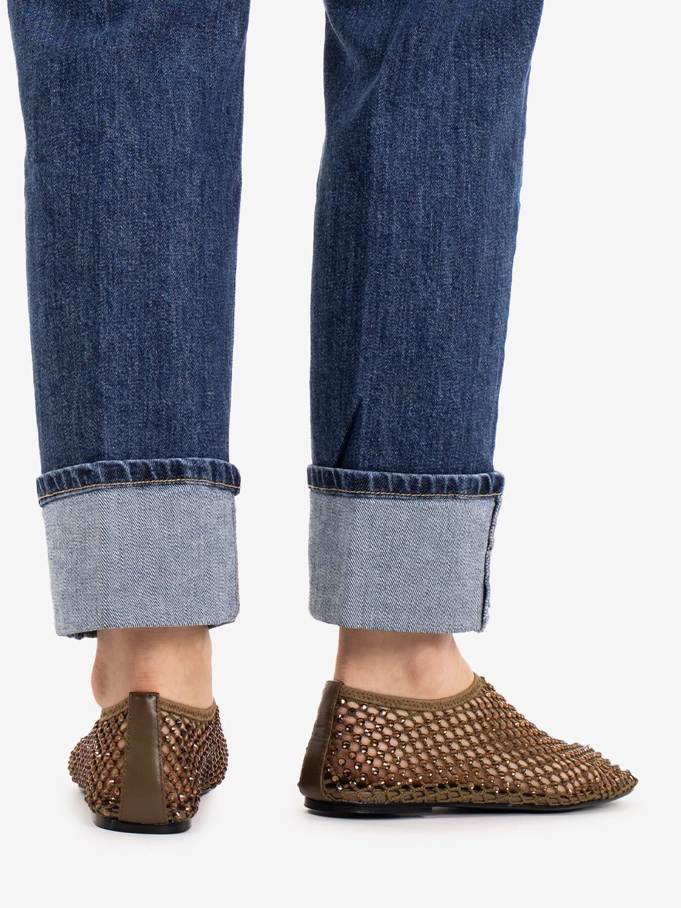 Ballerine a rete con strass army