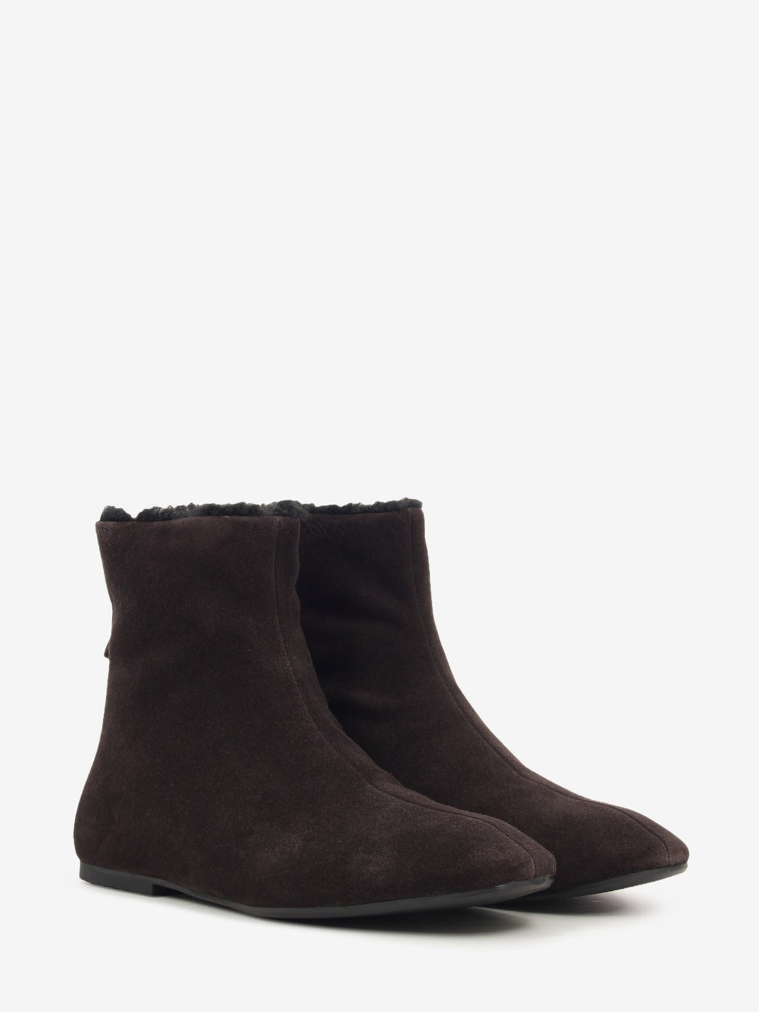 Beatles flat sheepskin Velour ebony / black fur