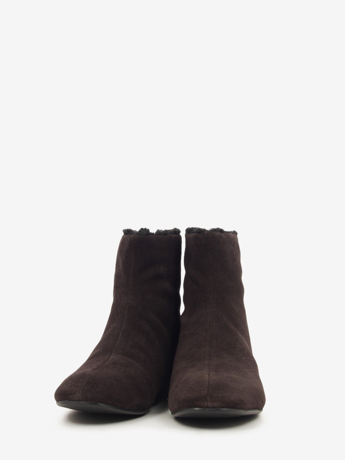 Beatles flat sheepskin Velour ebony / black fur