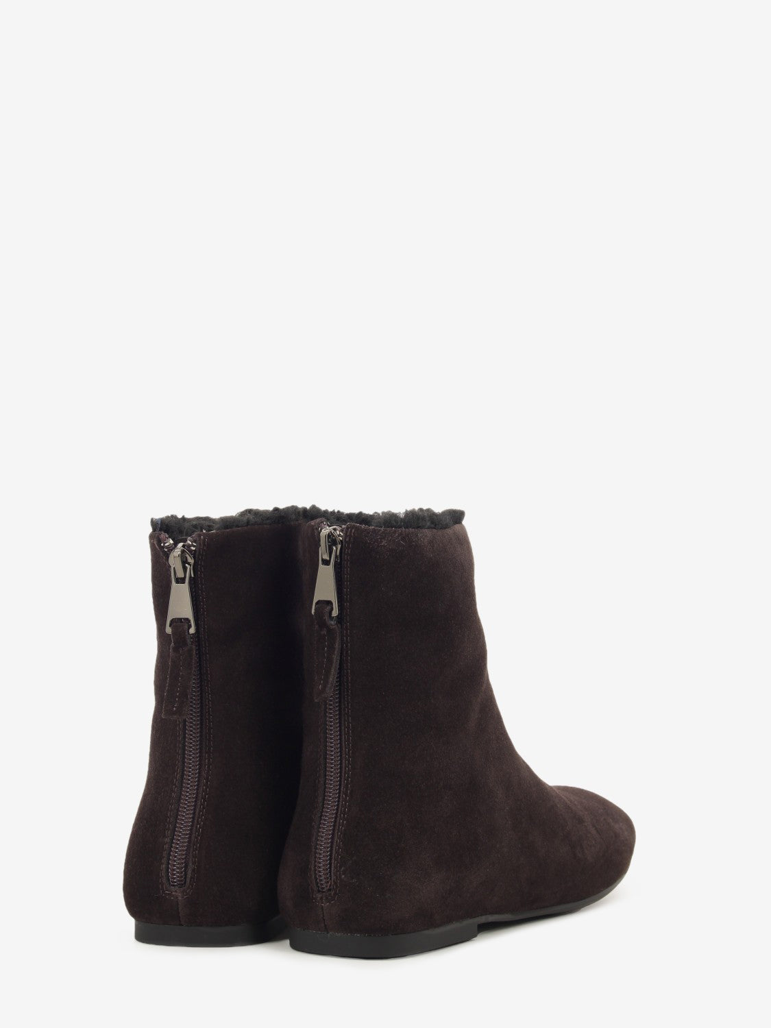 Beatles flat sheepskin Velour ebony / black fur