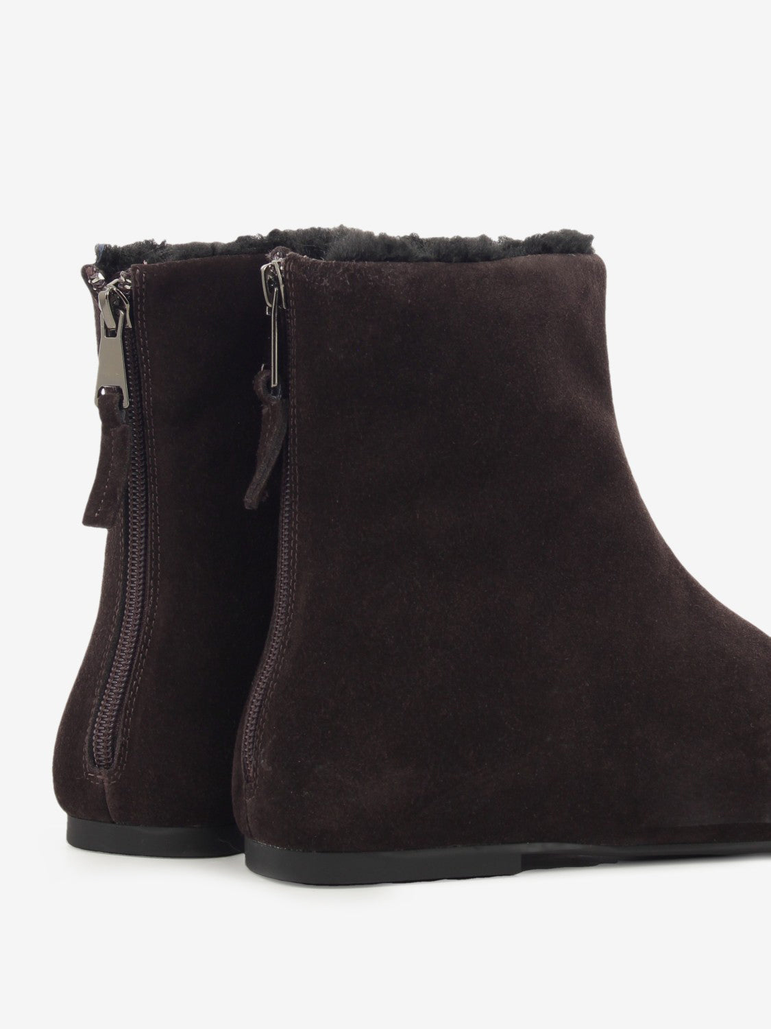 Beatles flat sheepskin Velour ebony / black fur