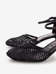 STRATEGIA - Scarpa con tacco strass all-over nero