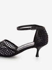 STRATEGIA - Scarpa con tacco strass all-over nero