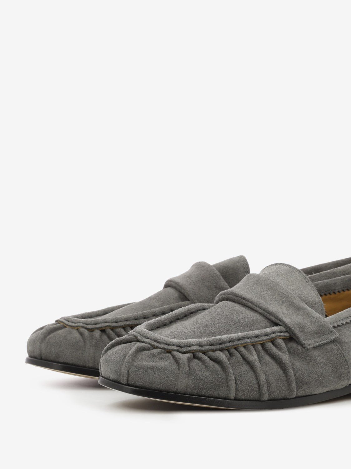 Feather suede loafers asphalt