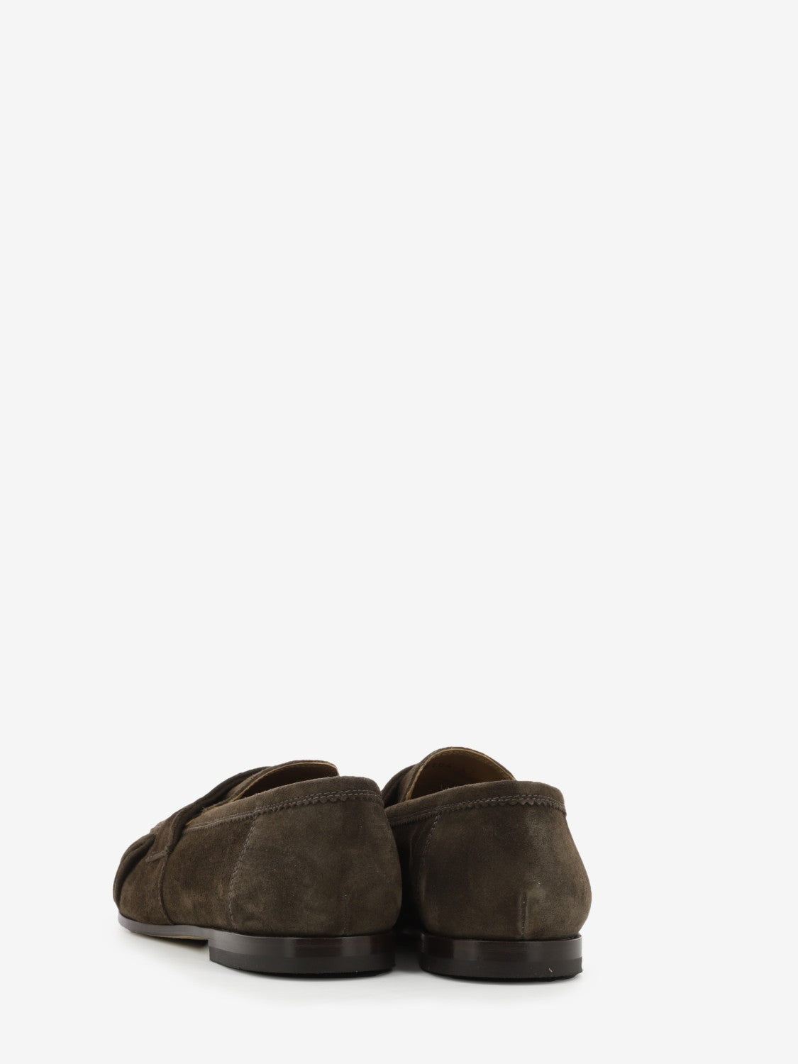 Ebony feather suede loafers