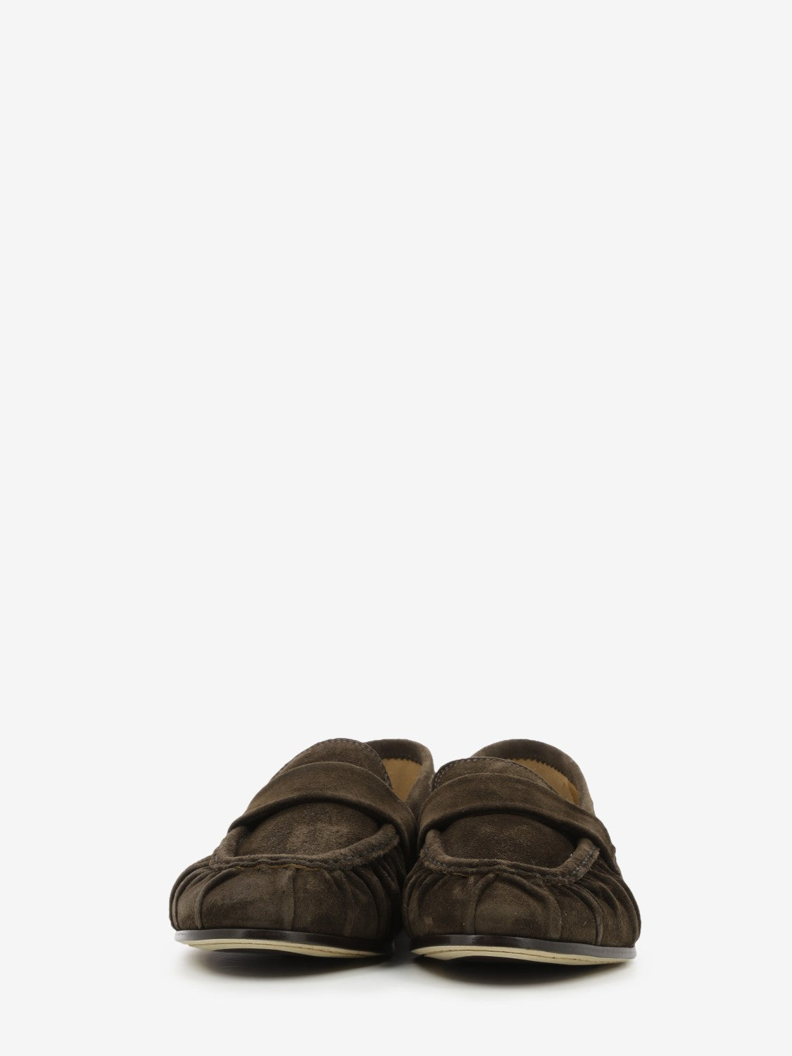 Ebony feather suede loafers
