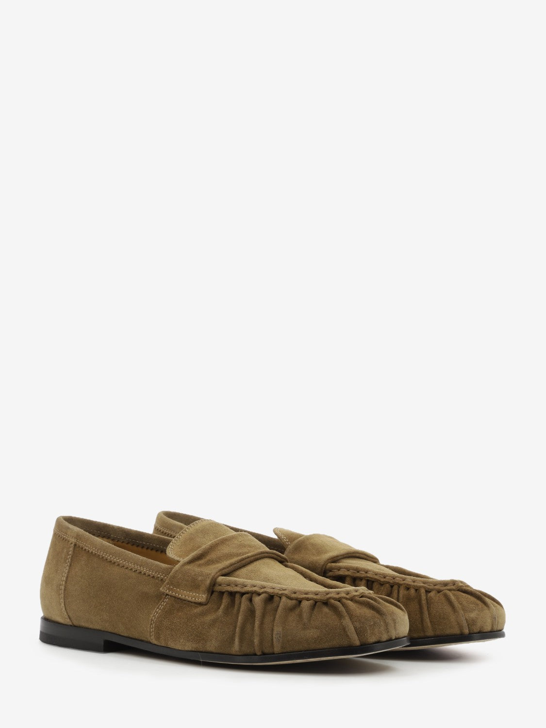 Suede feather cigar loafers