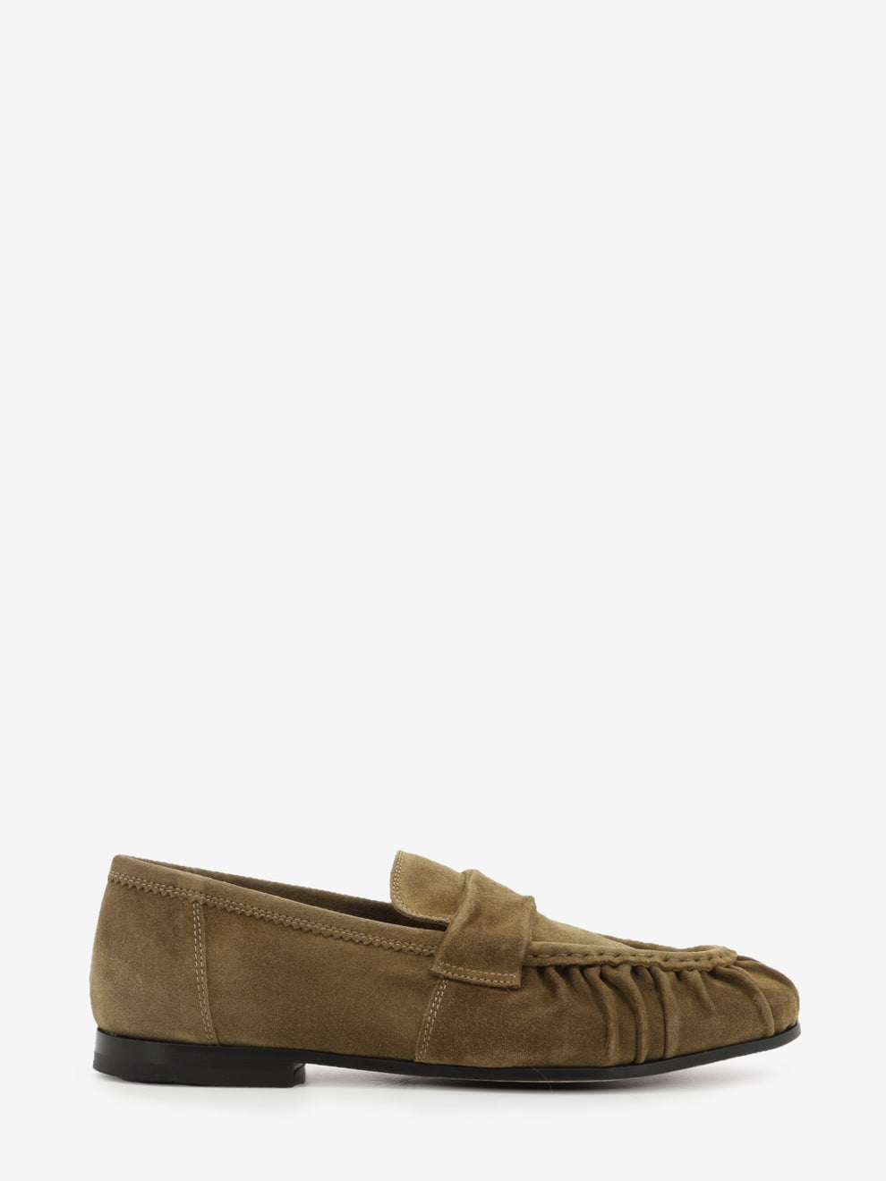 Suede feather cigar loafers