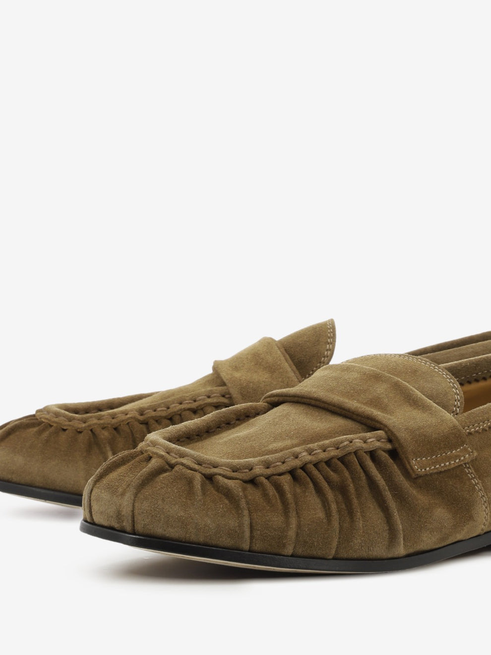 Suede feather cigar loafers