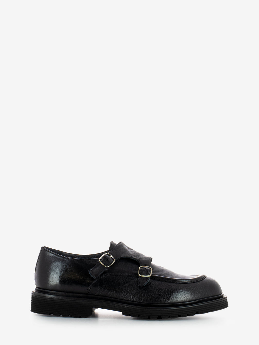 Scarpa con fibbie bufalo nero