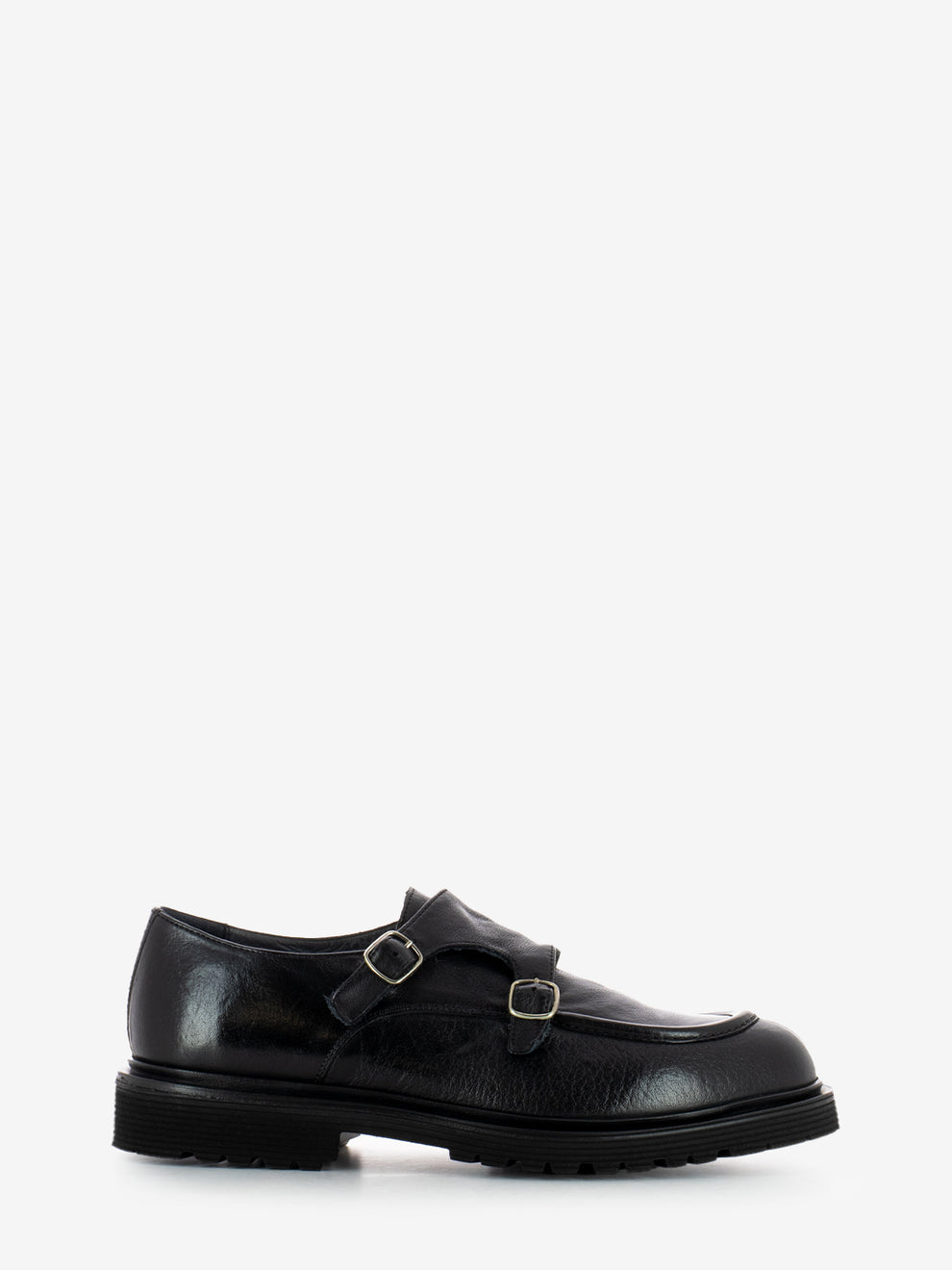 Scarpa con fibbie bufalo nero