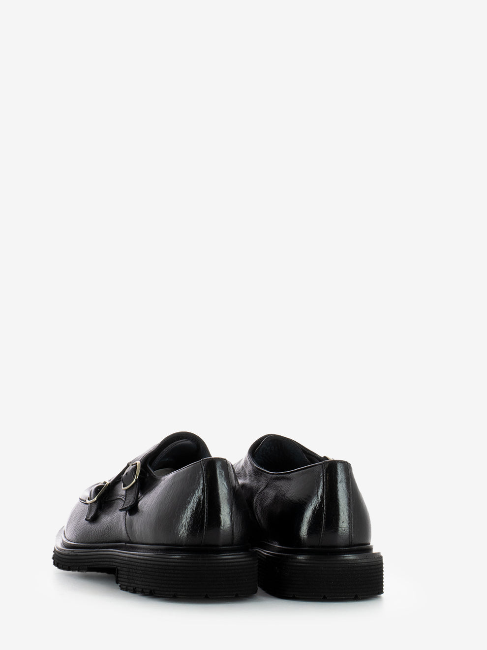 Scarpa con fibbie bufalo nero