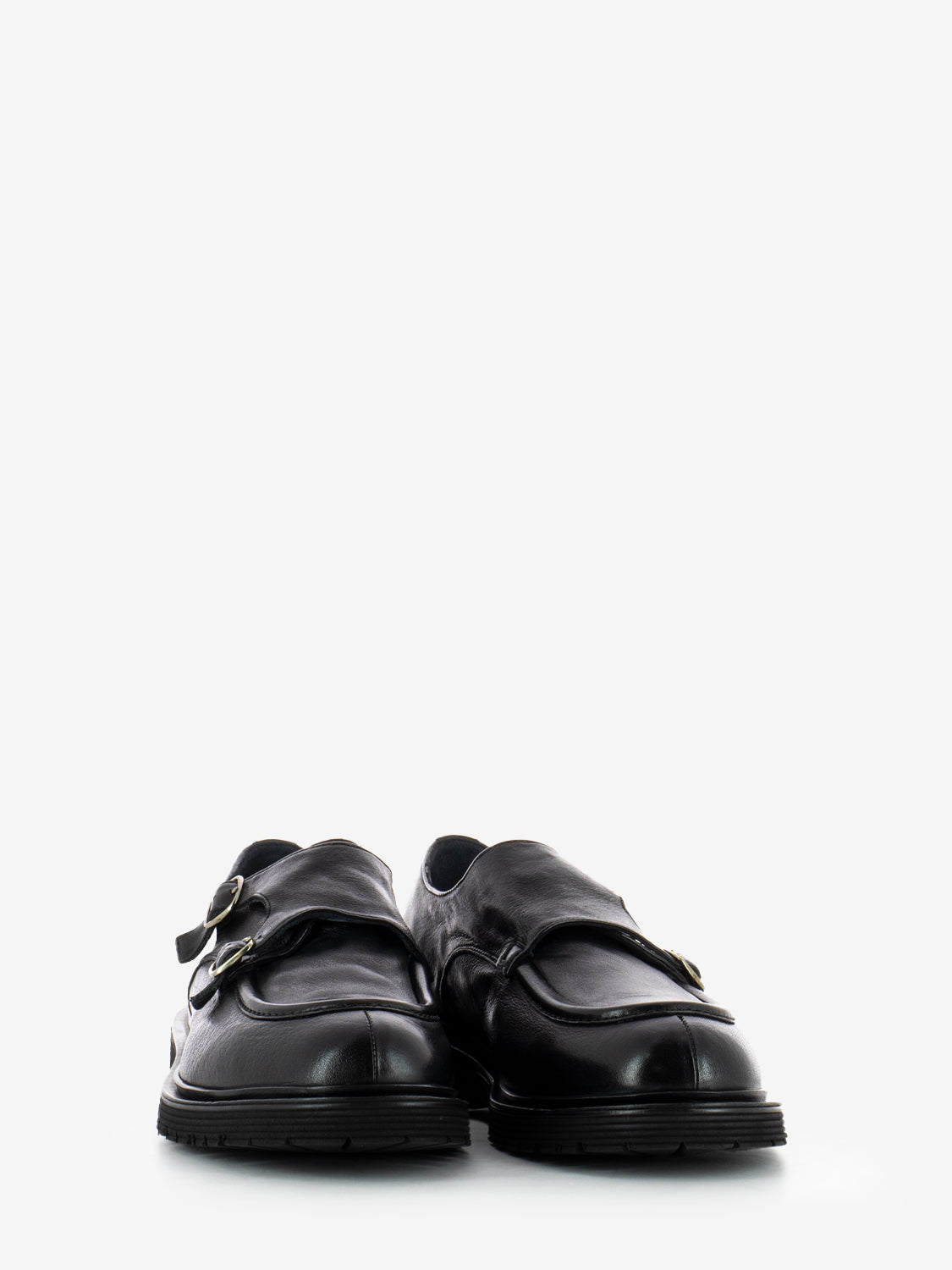 Scarpa con fibbie bufalo nero