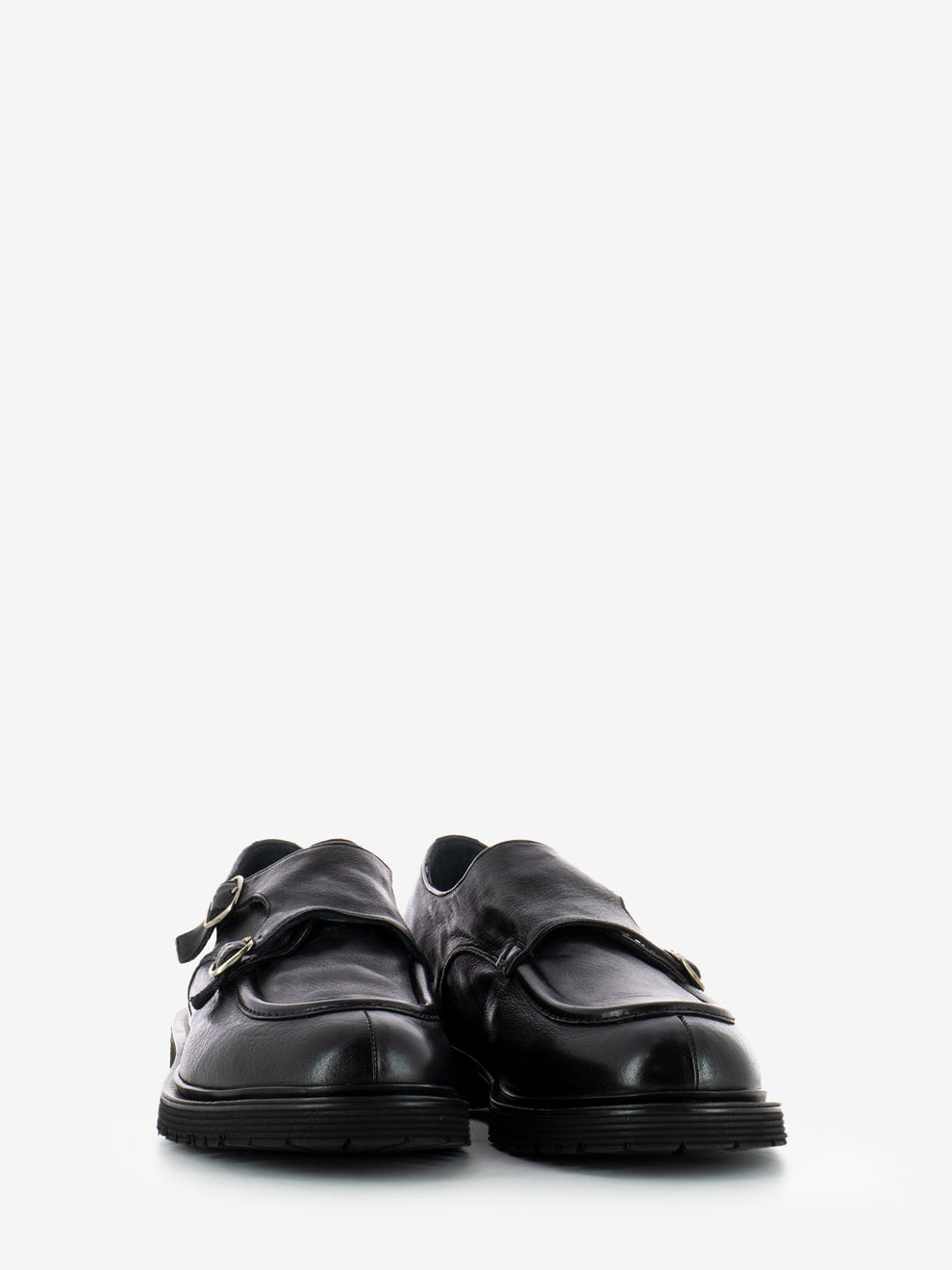Scarpa con fibbie bufalo nero