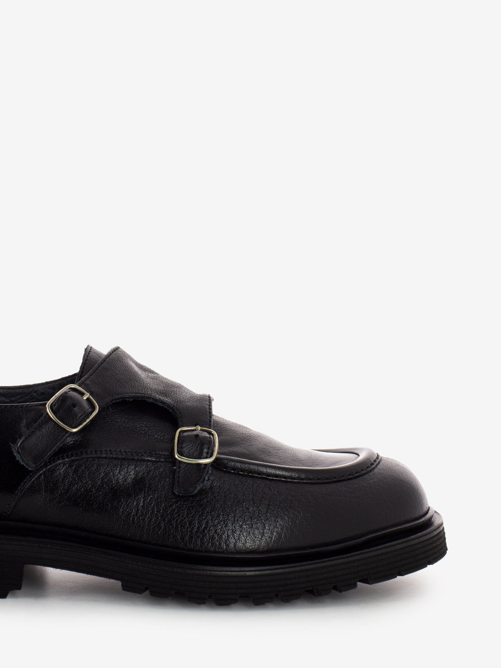 Scarpa con fibbie bufalo nero